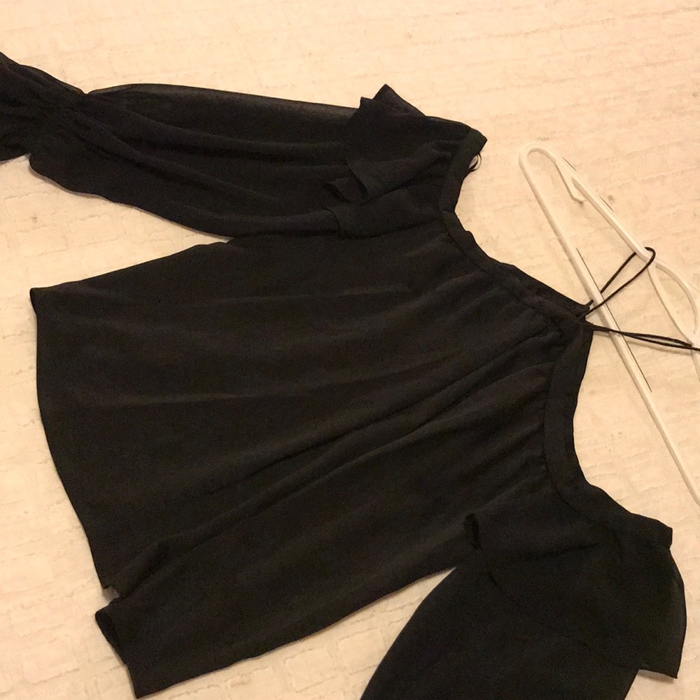 Black sheer off the shoulder top